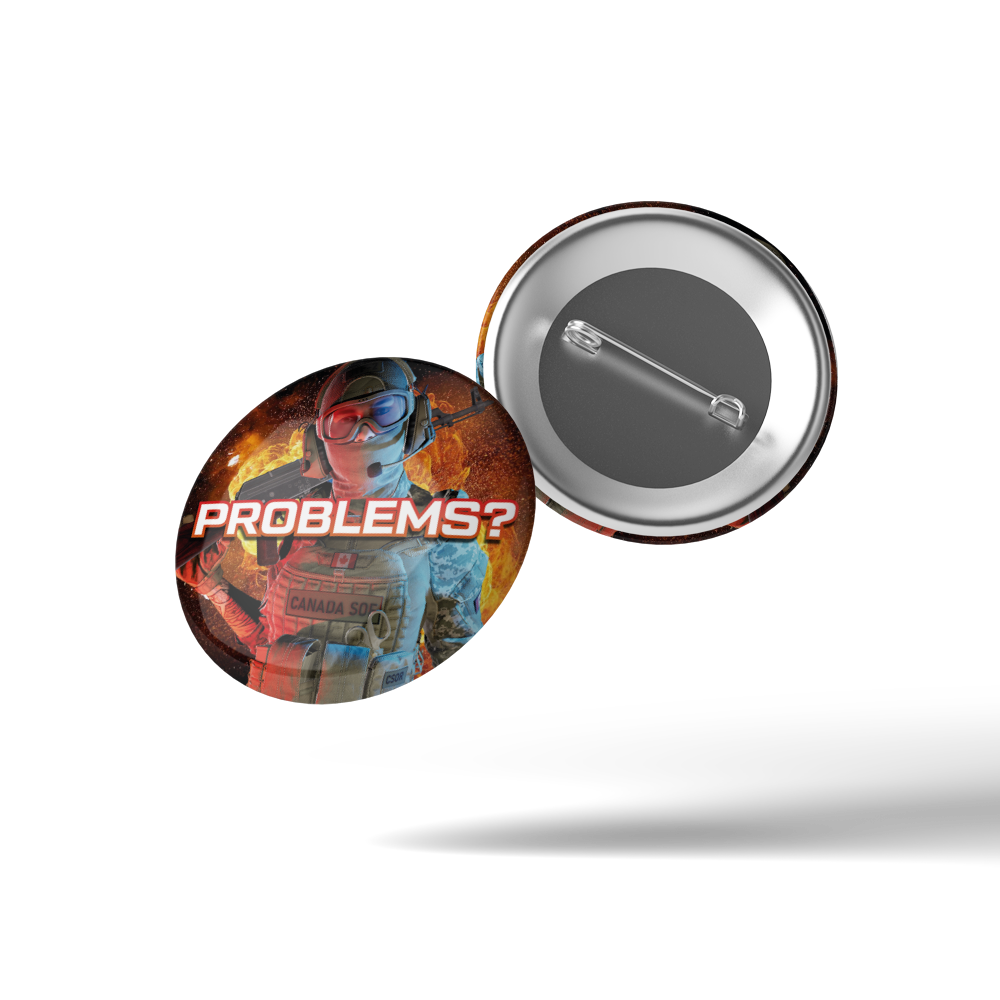 Значок "Problems?" 56x56мм,  1шт.