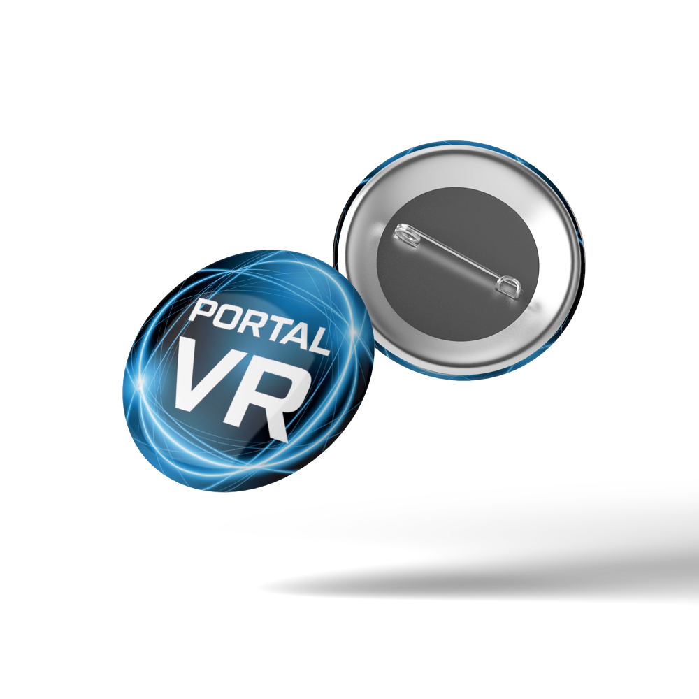 Значок "Portal VR" 50x50мм, синий, 1шт.