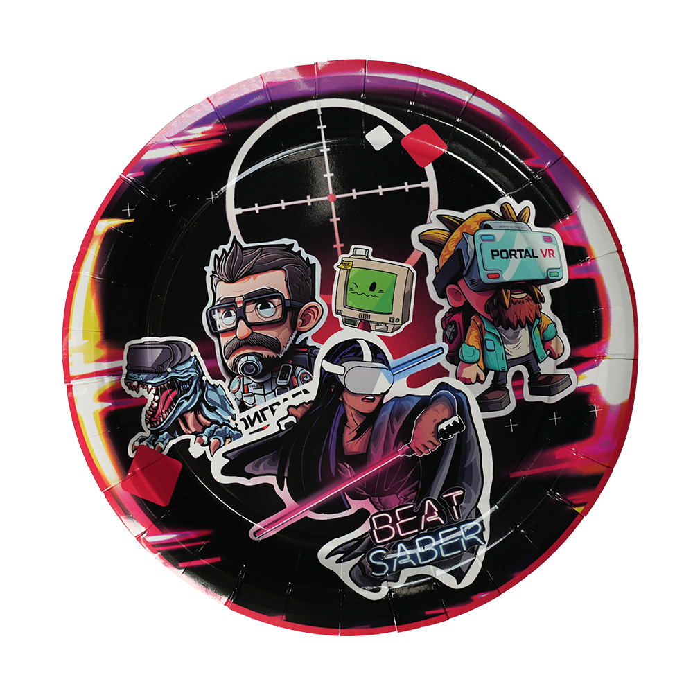 Тарелки одноразовые, бумажные Portal Games Sticker Set, 25 см, 10 шт.
