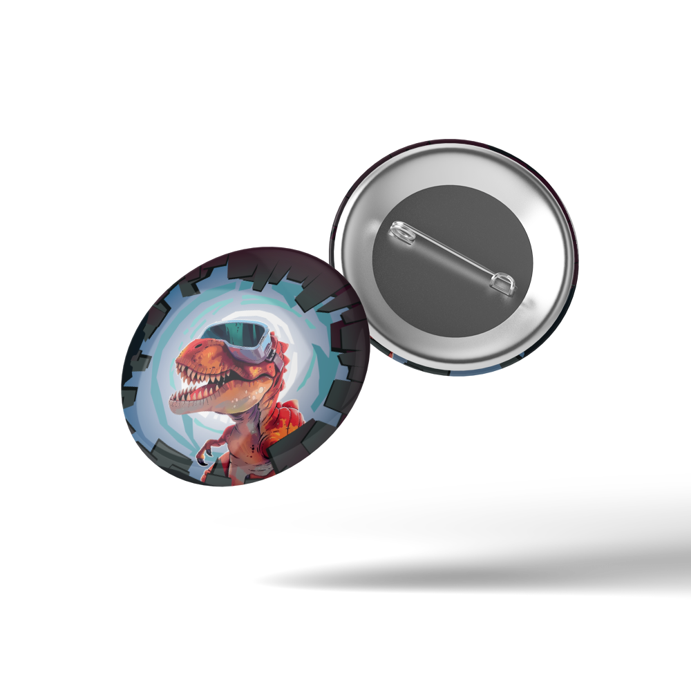 Значок "Dino" 50x50мм,  1шт.