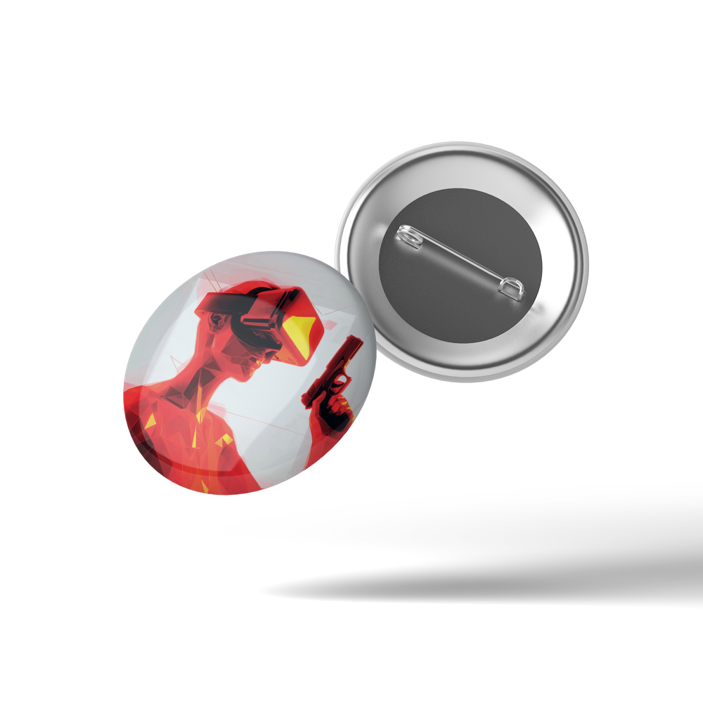 Значок "Super Hot" 50x50мм, 1шт.