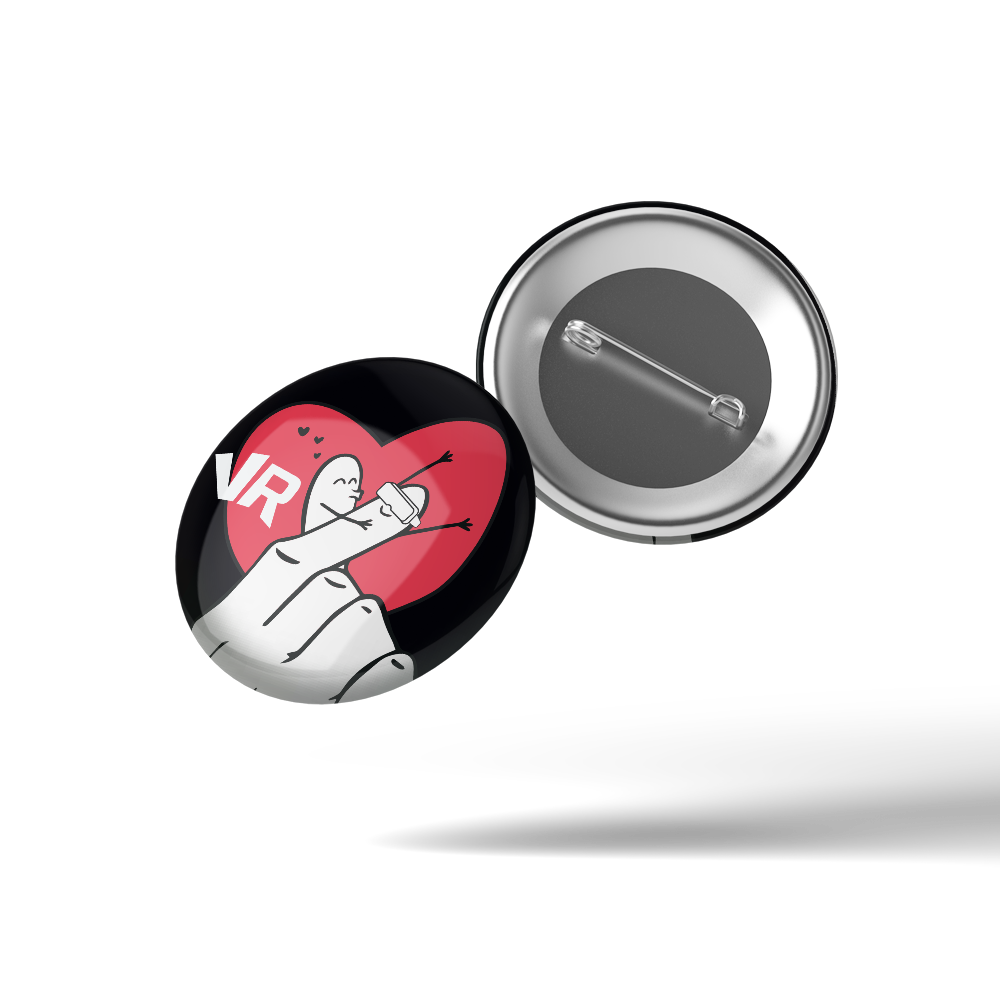 Значок "Heart" 56x56мм,  1шт.