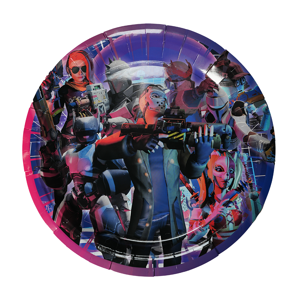 Тарелки одноразовые, бумажные Portal Arcade, 17 см, 10 шт.