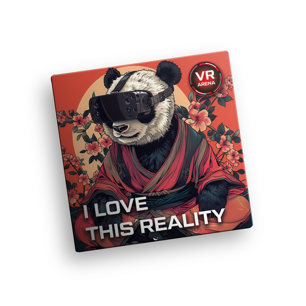 Магнит квадратный 65x65мм "Панда в Дзене", 1 шт.