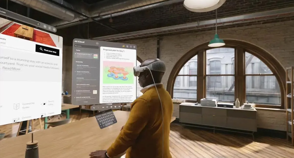 Apple Vision Pro мультиоконность Apple Vision Pro мультиоконность