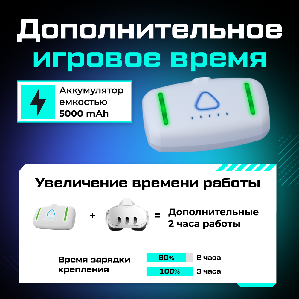 Сменный аккумулятор FiitVR для крепления FiitVR T302 для Oculus Quest 3 (5000 mAh) 04.png