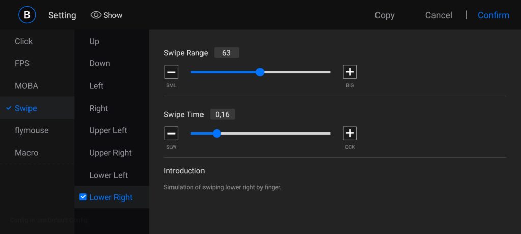 Параметры имитации касаний в FGC (Android) Параметры имитации касаний в FGC (Android)