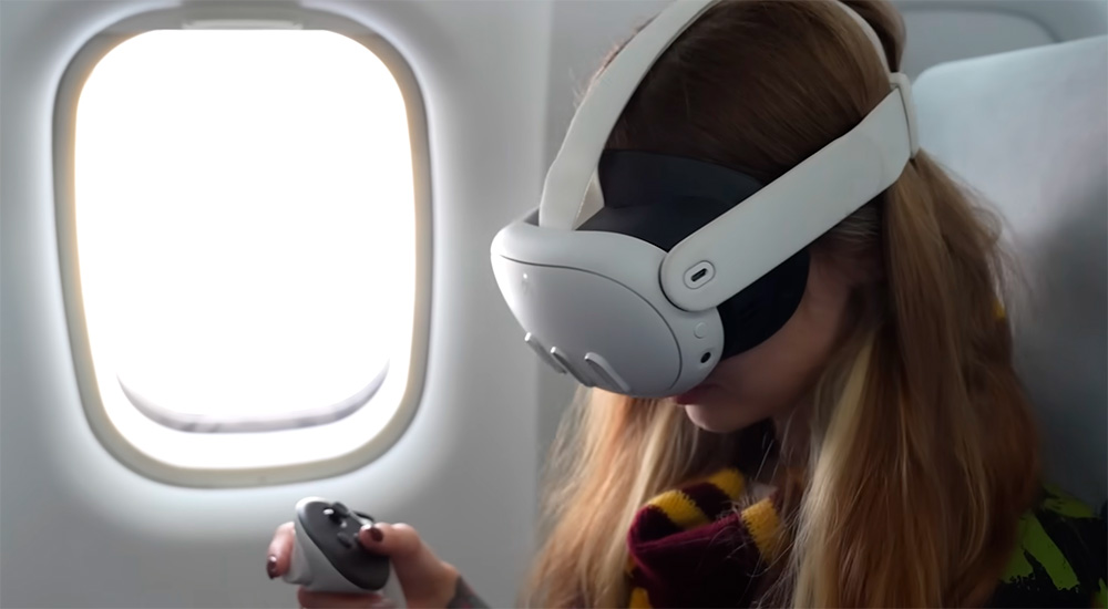 vr шлем quest в самолете vr шлем quest в самолете