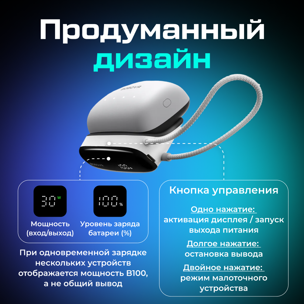 BOBO-PD100 Зарядная док-станция и пауэрбанк BOBOVR PD100 2-в-1 05.png
