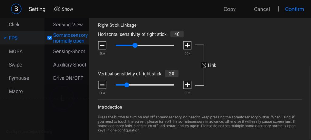 Параметры имитации касаний в FGC (Android) Параметры имитации касаний в FGC (Android)