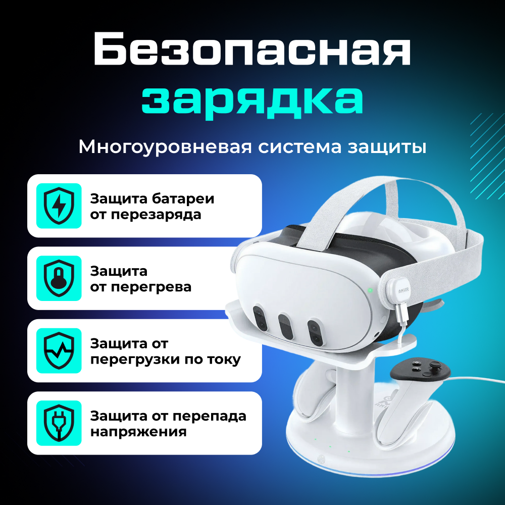 AMVR-CD2 Зарядная магнитная док-станция 3-в-1 для Oculus Quest 3 3S, белая 03.png AMVR-CD2 Зарядная магнитная док-станция 3-в-1 для Oculus Quest 3 3S, белая 03.png