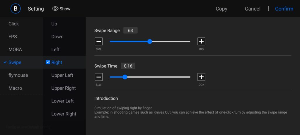 Параметры имитации касаний в FGC (Android) Параметры имитации касаний в FGC (Android)