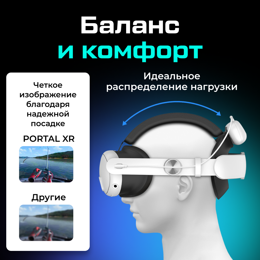 XR-Q3S1 Крепление с быстросъемным аккумулятором PORTAL XR Advanced Strap Battery для Oculus Quest 3 3S (6000 mAh) 02 (1).png