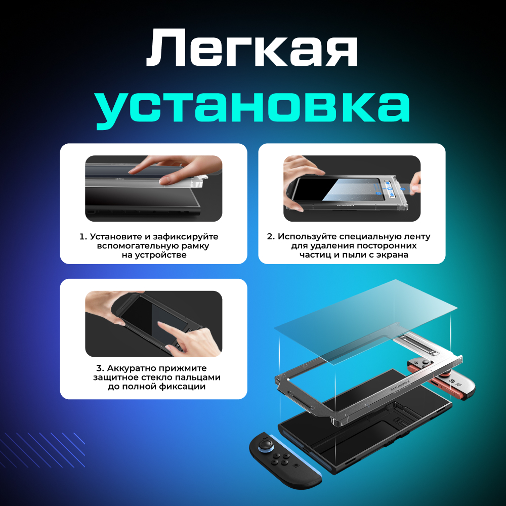 Защитное стекло TRANSNOVO с рамкой для Nintendo Switch 2 49.jpg