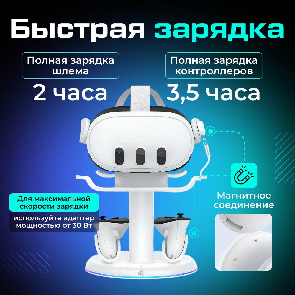 AMVR-CD2 Зарядная магнитная док-станция 3-в-1 для Oculus Quest 3 3S, белая 02.png AMVR-CD2 Зарядная магнитная док-станция 3-в-1 для Oculus Quest 3 3S, белая 02.png