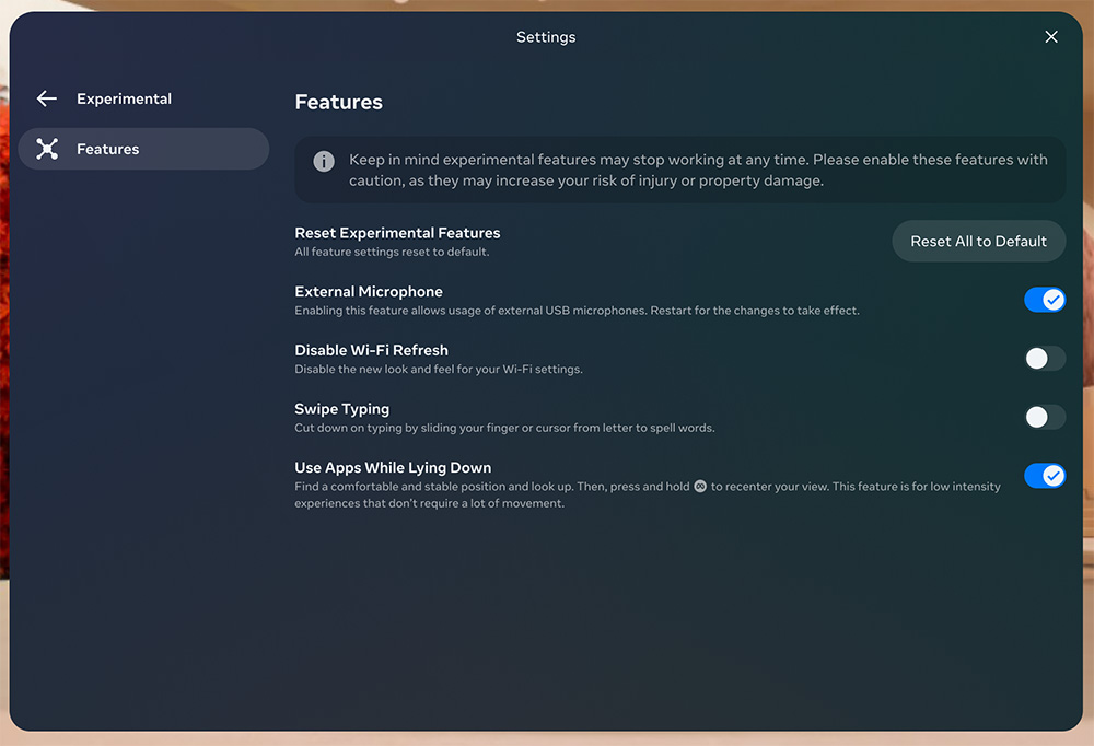 Поддержка внешних микрофонов Quest