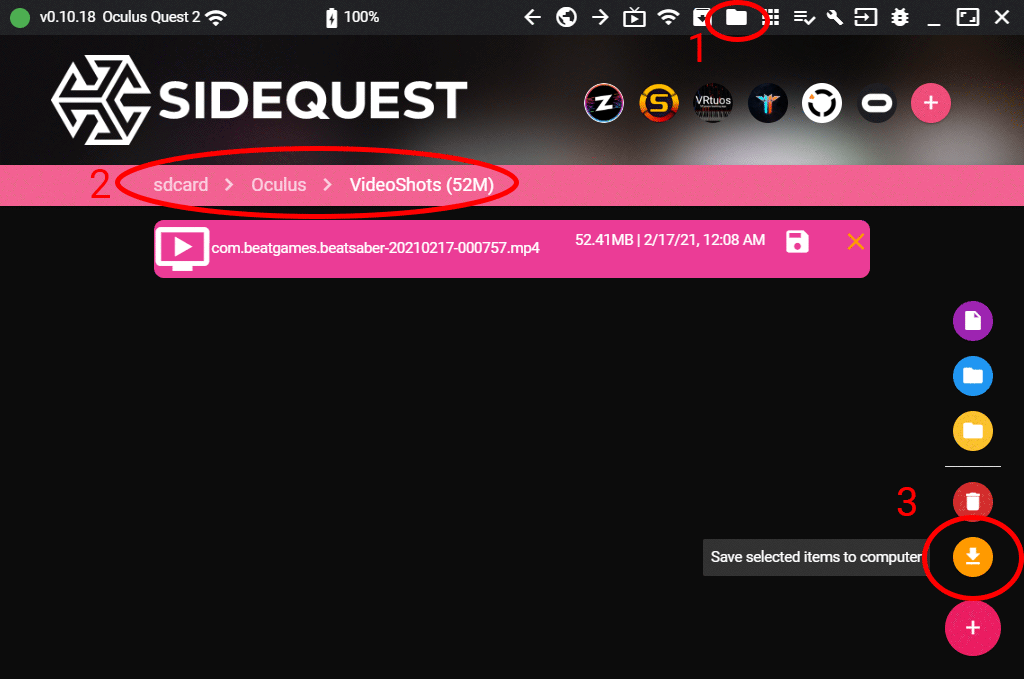 sidequest удалить файлы с Oculus sidequest удалить файлы с Oculus