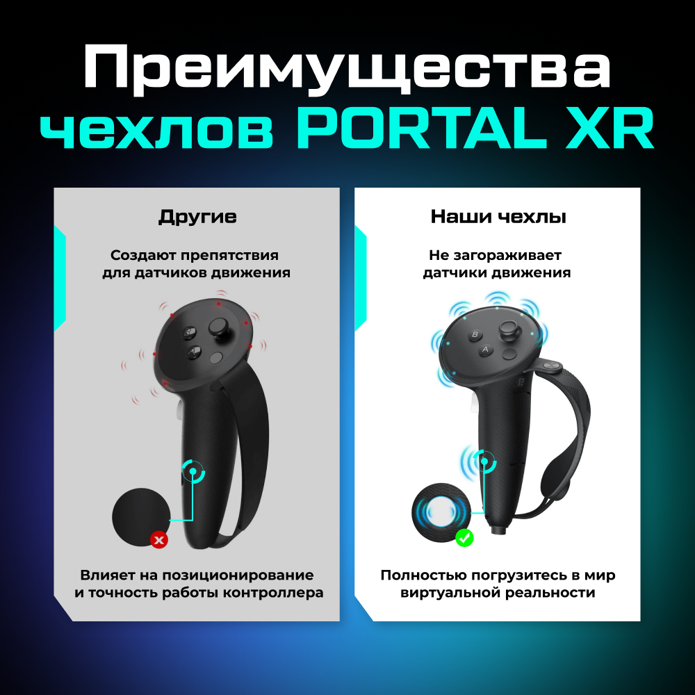 Чехлы PORTAL XR Controller Grips Cover для контроллеров Oculus (Meta) Quest 3 6.png
