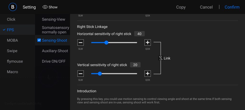 Параметры имитации касаний в FGC (Android) Параметры имитации касаний в FGC (Android)