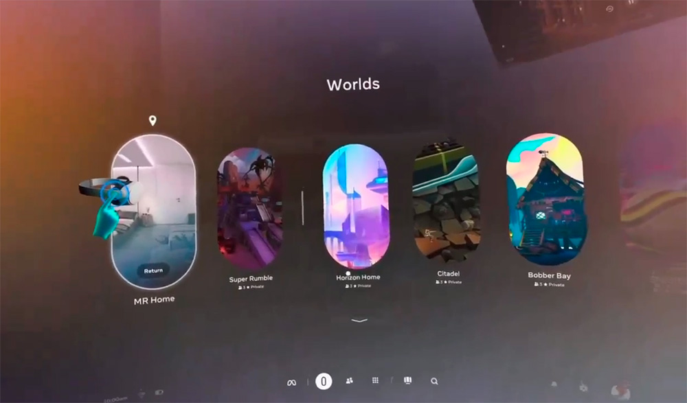 meta quest UI