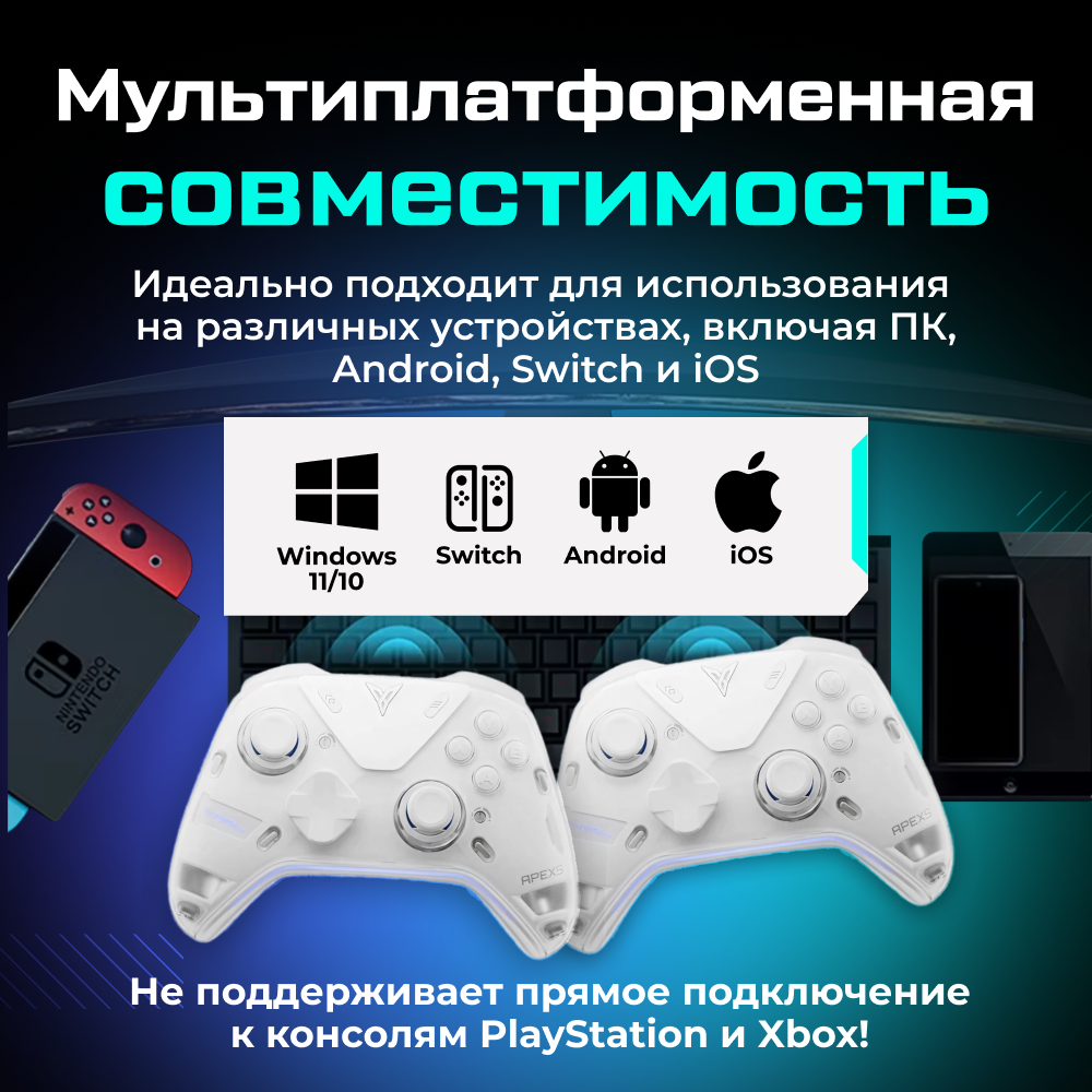 Геймпад беспроводной FLYDIGI Apex 5 Stand Version для ПК Android Switch IOS 2.png Геймпад беспроводной FLYDIGI Apex 5 Stand Version для ПК Android Switch IOS 2.png