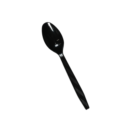 Ложки пластиковые одноразовые черные, 10 шт.