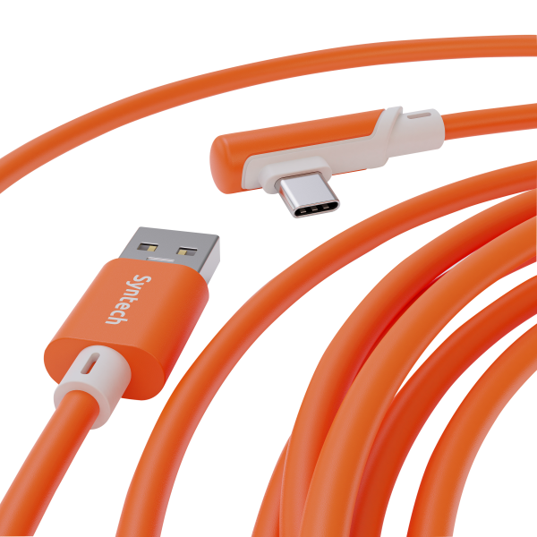 Кабель для Oculus Quest 3 / Quest 2 / Quest Pro / Pico 4 Syntech 5 метров оранжевый