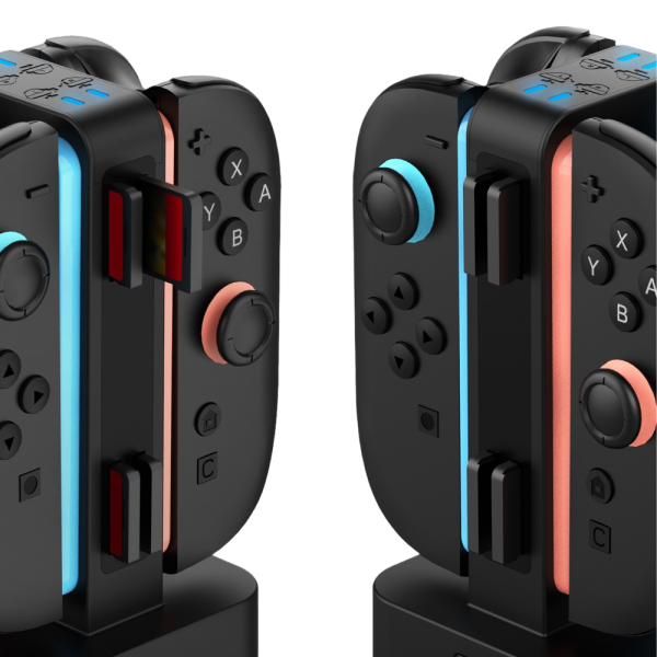Зарядная станция TRANSNOVO 4в1 для Nintendo Switch 2 Joy-Con, 8 слотов для картриджей  