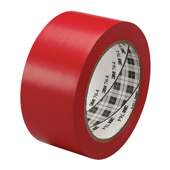 Лента самоклеющаяся для разметки 55х20, цвет: красный