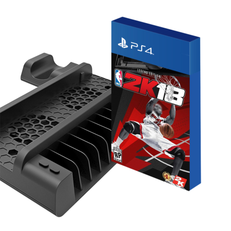 Многофункциональный стенд DOBE для PS4/Slim/Pro с индикаторами и функцией охлаждения, TP4-19076