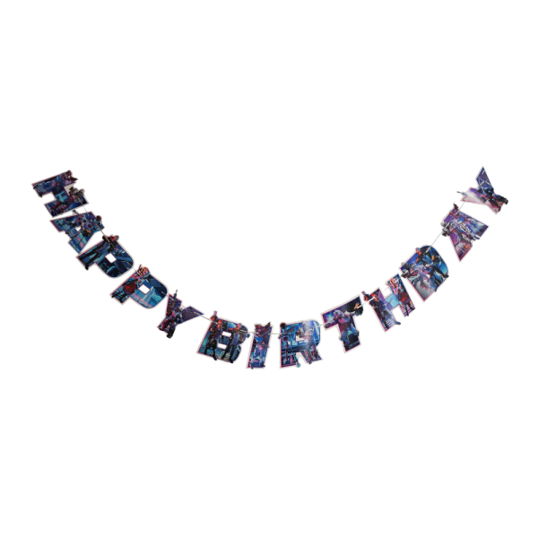 Гирлянда-растяжка для праздника "Happy birthday" Portal Arcade