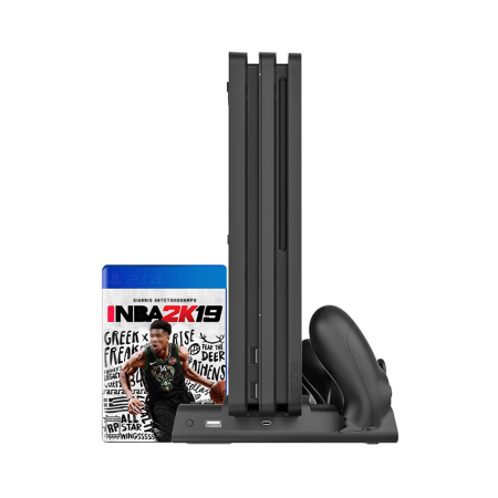 Многофункциональный стенд DOBE для PS4/Slim/Pro с индикаторами и функцией охлаждения, TP4-19076