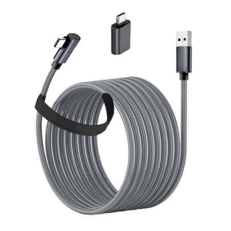 Кабель PORTAL XR VR Link Extra Cable для  Quest 3/3S/2/Pico 4 с адаптером USB - Type-C (5 метров)