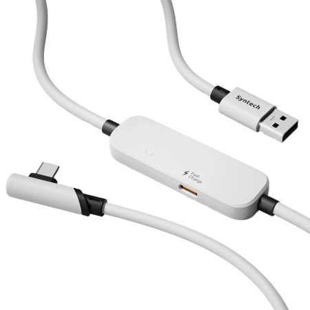 Кабель с зарядным портом для Oculus Quest 3/2, Pico 4 Syntech Fast Charging Link, 5 метров, белый