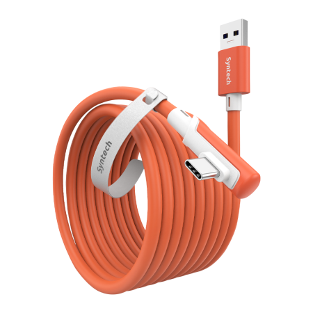 Кабель для Oculus Quest 3 / Quest 2 / Quest Pro / Pico 4 Syntech 5 метров оранжевый