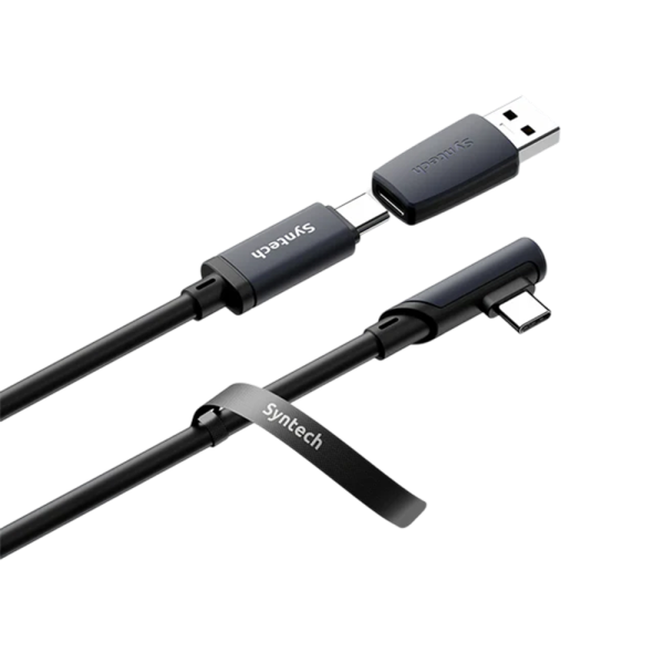 Кабель 2в1 для Oculus Quest 2/3/3S, Pico 4 Syntech, 5 метров, черный