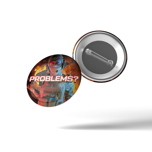 Значок "Problems?" 56x56мм,  1шт.