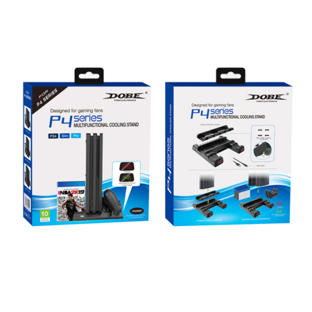 Многофункциональный стенд DOBE для PS4/Slim/Pro с индикаторами и функцией охлаждения, TP4-19076