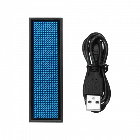 LED бейдж синий