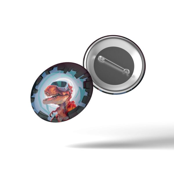 Значок "Dino" 50x50мм,  1шт.