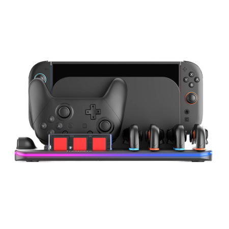 Док-станция TRANSNOVO для Nintendo Switch 2 с охлаждением, 9 слотов для картриджей