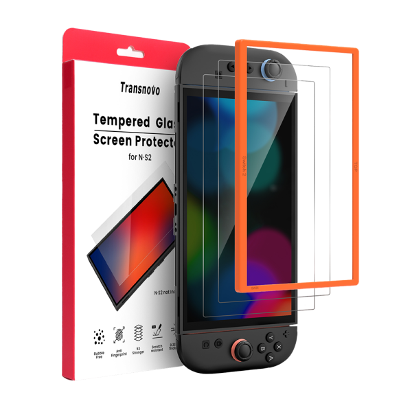 Защитное стекло TRANSNOVO с рамкой для Nintendo Switch 2