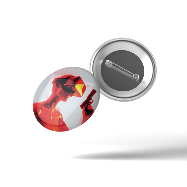 Значок "Super Hot" 50x50мм, 1шт.