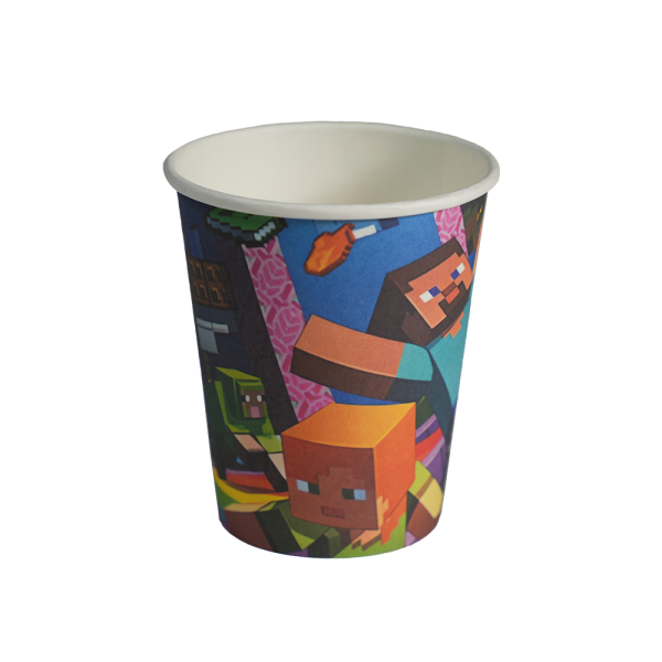 Стаканы одноразовые бумажные Minecraft, 10 шт.