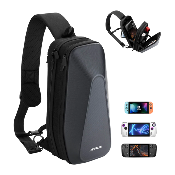 Сумка через плечо JSAUX для портативной консоли Valve Steam Deck / OLED / Nintendo Switch / PS Porta