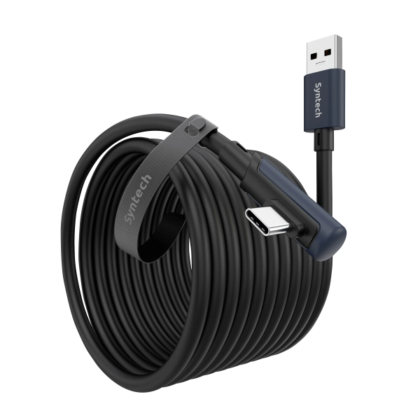 Кабель для Oculus Quest 3 / Quest 2 / Quest Pro / Pico 4 Syntech 3 метра черный