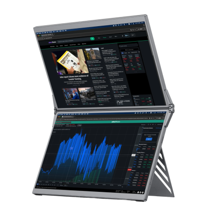 Портативный раскладной монитор ARZOPA E1 15.6" 1080p FHD 60Hz, серый