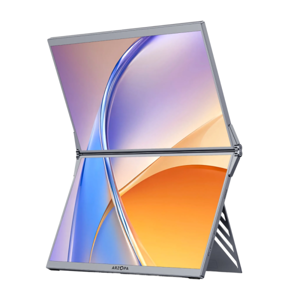 Портативный раскладной монитор ARZOPA E1 15.6" 1080p FHD 60Hz, серый