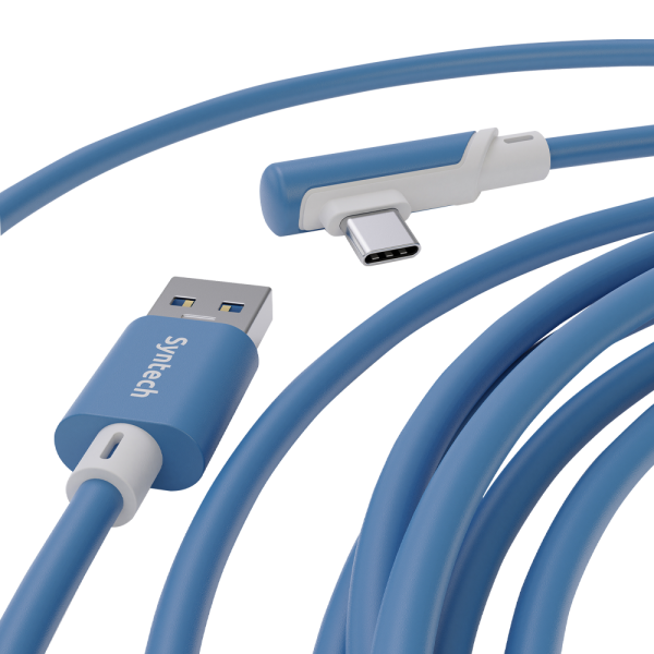 Кабель для Oculus Quest 3 / Quest 2 / Quest Pro / Pico 4 Syntech 5 метров синий