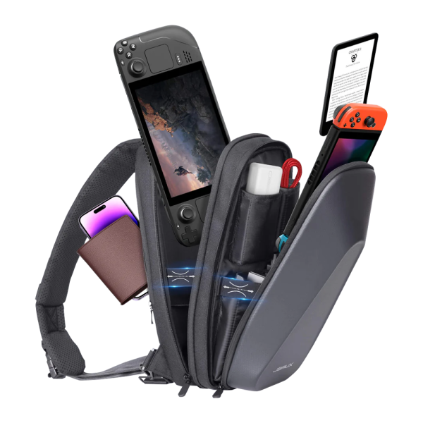 Сумка через плечо JSAUX для портативной консоли Valve Steam Deck / OLED / Nintendo Switch / PS Porta